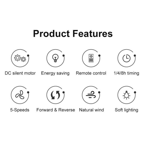 Casa Moderna Ventilador de teto de 48