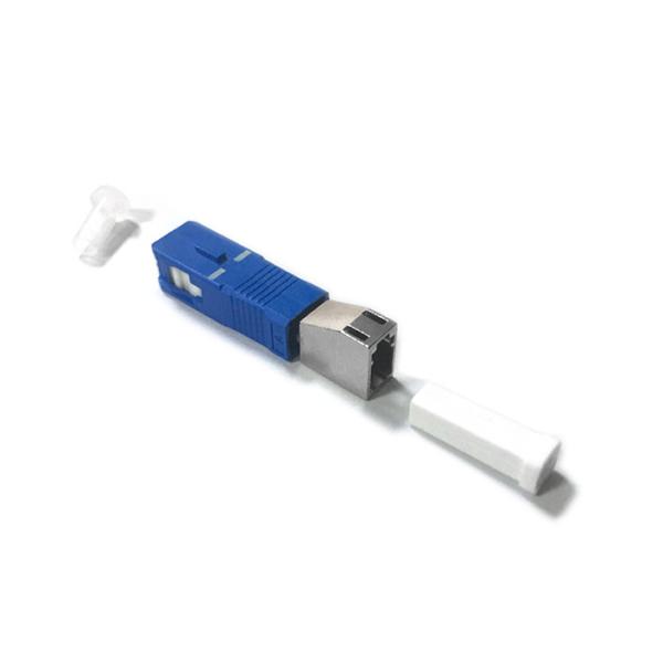 Single Mode Fiber Optic Adapter with Metal LC Port SC/PC Male to LC/PC Female for FTTH Networks
