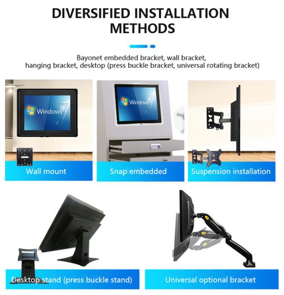ストック 21.5' インダストリアルPC J1900/I3/I5/I7/RK3288/RK3399 CPU とハイデフィニション