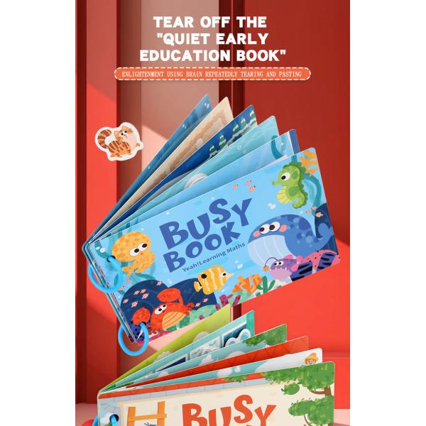 2025 Montessori Autism Sensory Educational Toys Alphabet Animal Early Education Kids Learning Busy Book