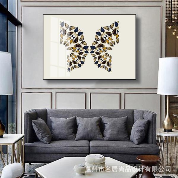 Entrance Living Room Decoration Crystal Porcelain Painting Digital Printing Custom Design