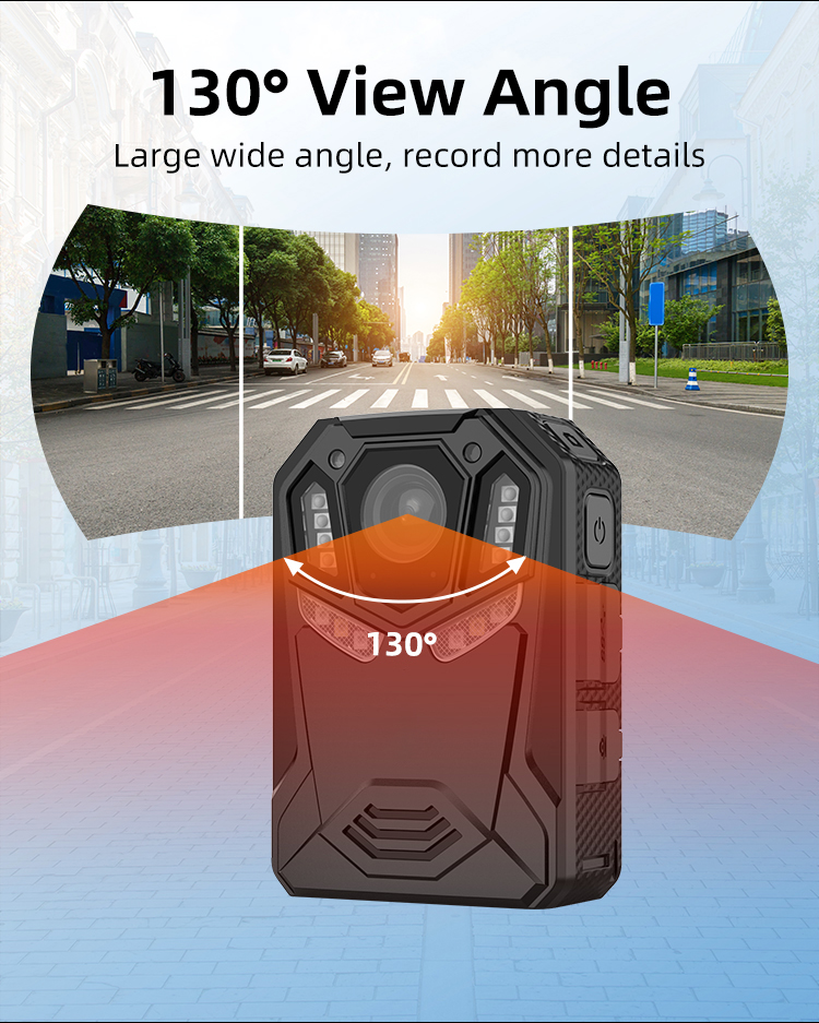 Professional 4K UHD 48MP Body Worn Camera IP66 Waterproof IR Night Vision Body Camera with Wifi and Gps for Security Guard