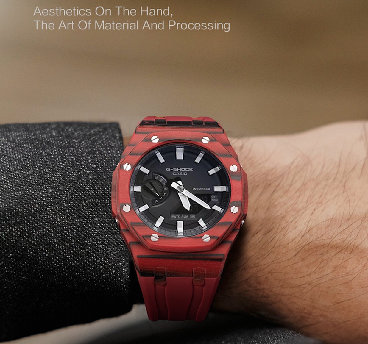 Углеродное волокно G Shock Ga 2100 Custom Case Luxury Fashion Customized