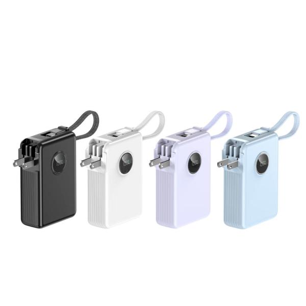 22.5 Watt Power Bank 10000mah Super Fast Charging Power Bank With Data Cable