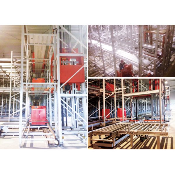 Two Way Radio Shuttle Cart And Carrier ASRS Automatic Storage And Retrieval System  Pallet Runner Rack System