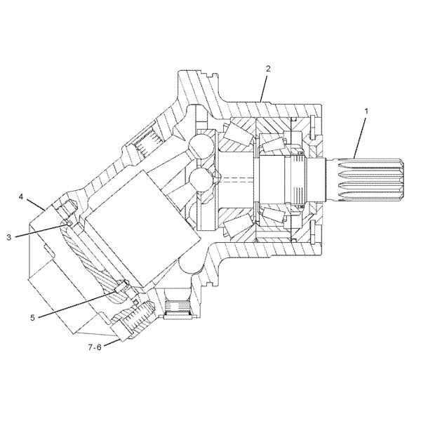 159-7156 R986110522 0R4611 Hydraulic Fan Motor for CAT D6R D7R Hydraulic Axial Piston Motor Excavator Hydraulic Parts Construction Machinery Parts Aftermarket Original