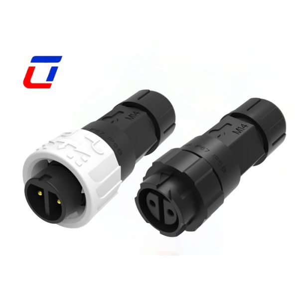 IP67 M16 10A 2 Pin Waterproof Connectors ODM Push Lock Circular Wire Power