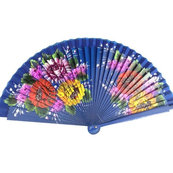 Spanish Wooden Customized Hand Fans Folding Hand Painted And Printed