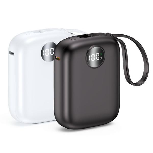 OEM 10000mAh Portable Charger 22.5W Super Fast Charging Power Bank With Data Cable