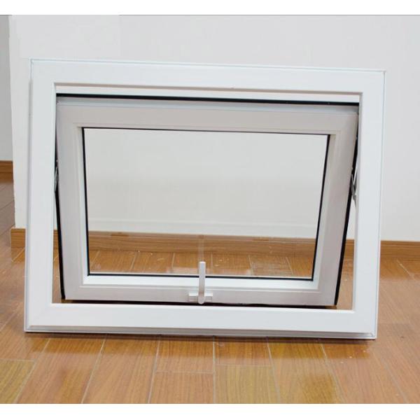 Ventilated Aluminum Storm Windows Toughened Glass Awning UPVC Windows