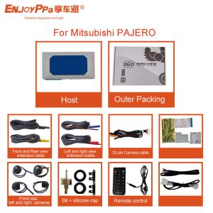 1080P 360 Car Camera System For Mitsubishi Pajero With Waterproof Night Vision Cameras