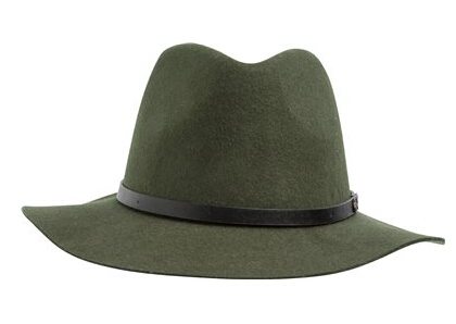 hot sale fashion decorated Felt Green fedora hat