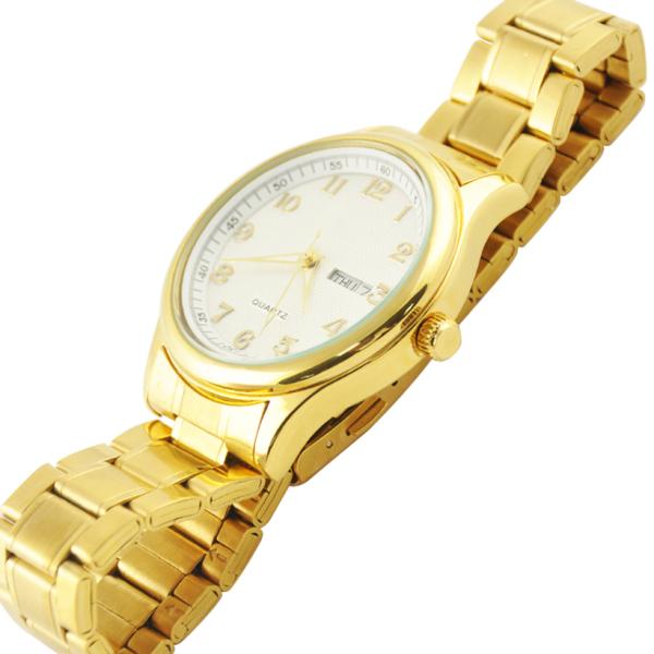 Alloy OEM Gold Waterproof 5ATM Quartz Couple Watches