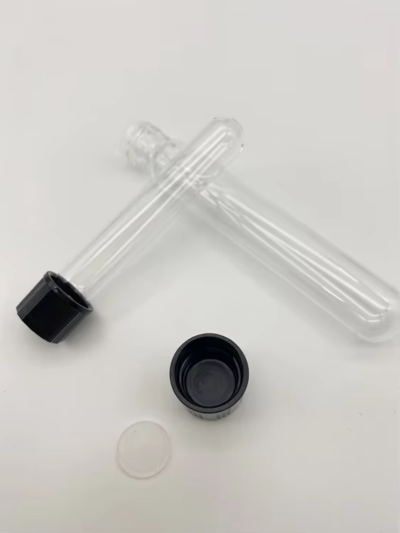 Heat-Resistant Glass Graduated Test Tube With Screw Laboratory or Medical Round Bottom Flat Bottom Glass Test Tube