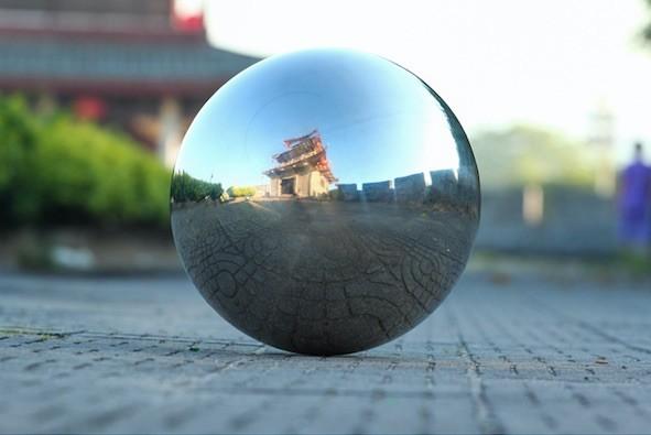 Cavidade de aço inoxidável lustrada espelho 1000MM da esfera grande olhando 40 polegadas 48 polegadas