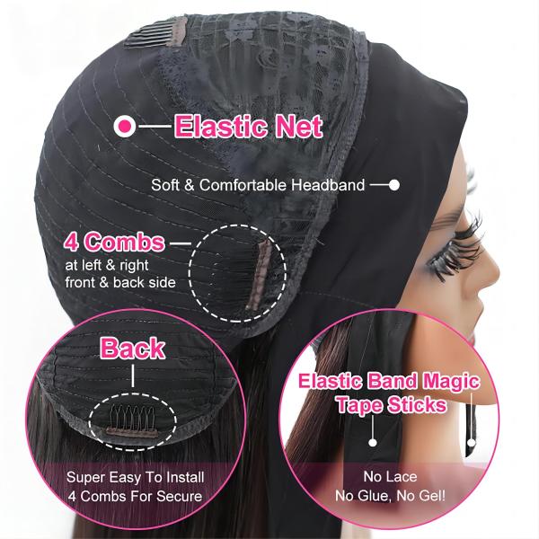 Lace Wig Type None Lace Wigs 100% Human Hair Headband Cuticle Aligned Raw Hair Wig