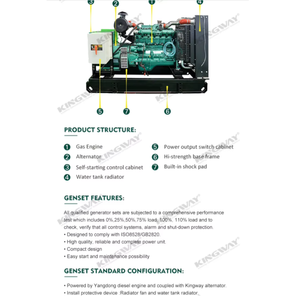 1MW 1000KW Gas Genset Container Type Optional CHP System Silent Natural Gas Generator Set