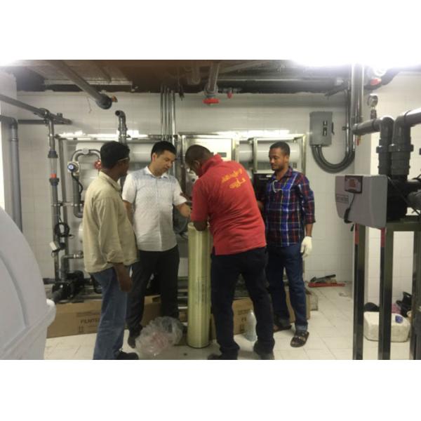 50M3/H Water Treatment System / Pure Water Filter 50T/H With Blue Fiberglass For Drinking