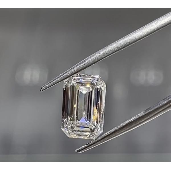 Emerald Cut Lab Grown Triple Excellent Diamond 3EX Loose Lab Made Diamonds IGI Certified