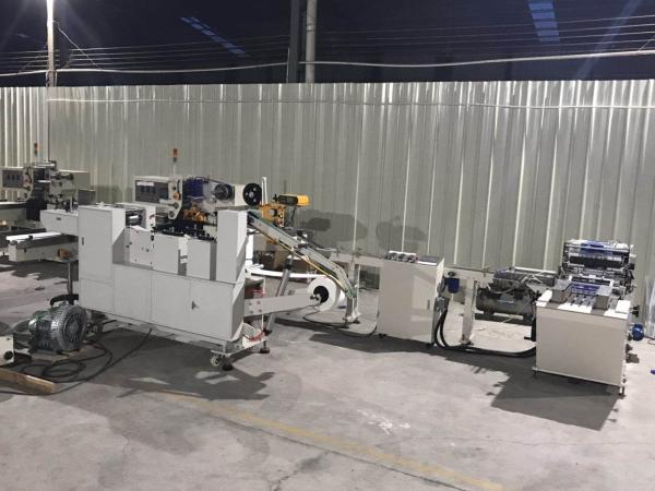 Línea de producción automática de pañuelos de bolsillo pañuelos de mano 60 bolsas/min