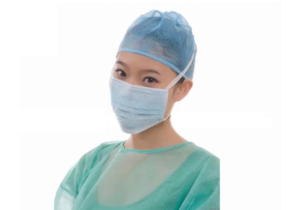 CE Polypropylene Melt Blown Disposable Face Mask , 3 Ply Surgical Face Mask With Tie On