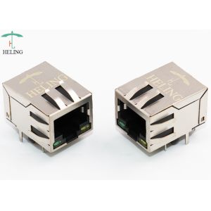 Side Entry Female RJ 45 Network Jack Halogen - Free Phosphor Bronze Material PBT