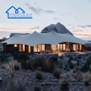 Luxury Waterproof Prefabricated Glamping Safari Canvas Tent для мероприятий на открытом воздухе