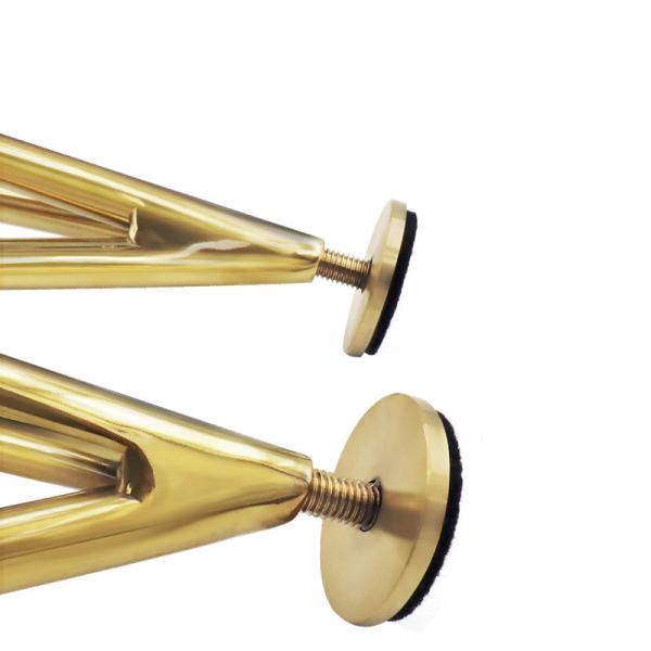 O estilo moderno de um preto de 5 polegadas dobrou os pés de tubo Sofa Legs For Furniture
