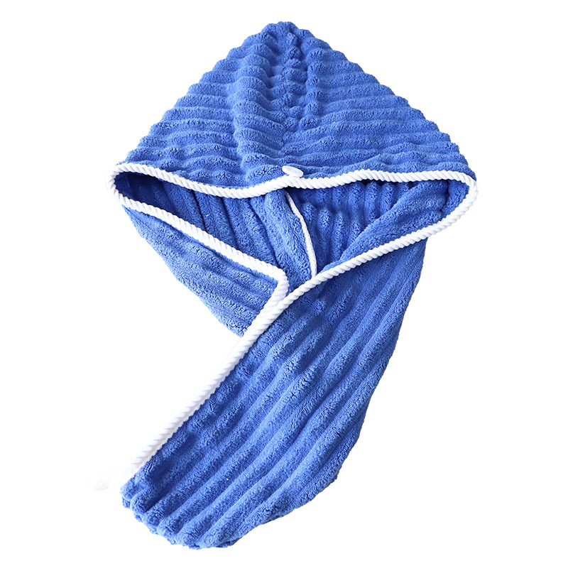 Plush Coral Fleece Microfibre Hair Towel Microfiber Head Towel 25x65cm 400gsm Skin Friendly