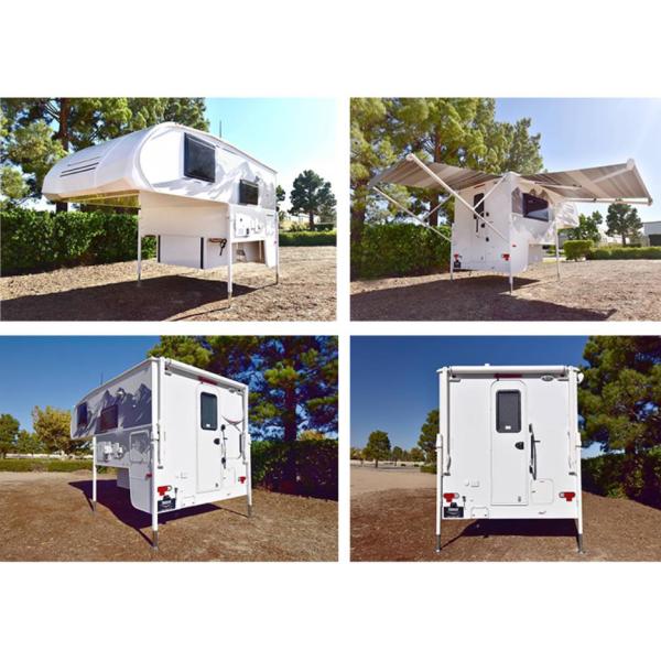 Le bruit ultra-léger vers le haut du campeur de lit de collecte avec la salle de bains prennent le campeur de camion