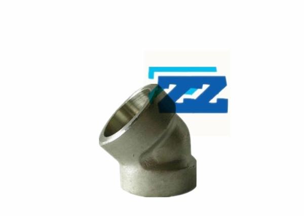 45 Degree Steel Pipe Elbow Socket Weld 3 / 8  6000 # A694 F52 ASME B16 11