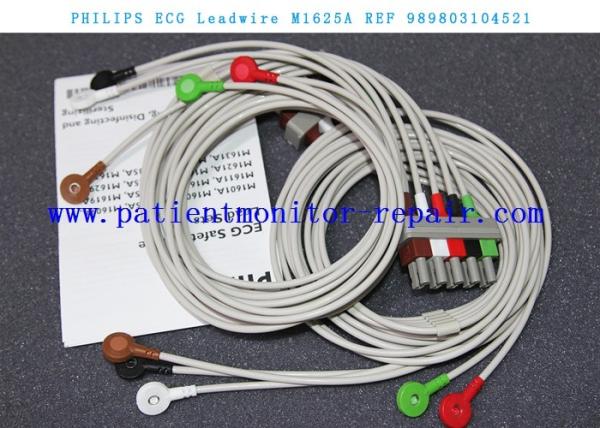 O equipamento médico de  parte a referência 989803104521 do Leadwire/cabos M1625A de ECG