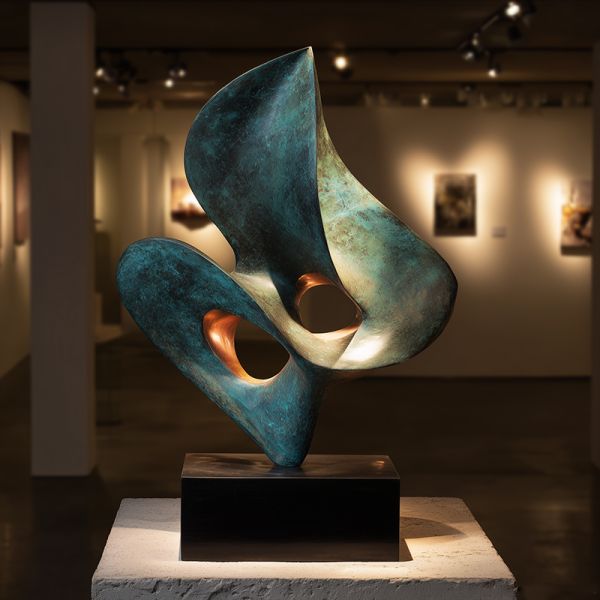 Modern Abstract Patina Bronze Sculpture Casting Statue For Home Decoration