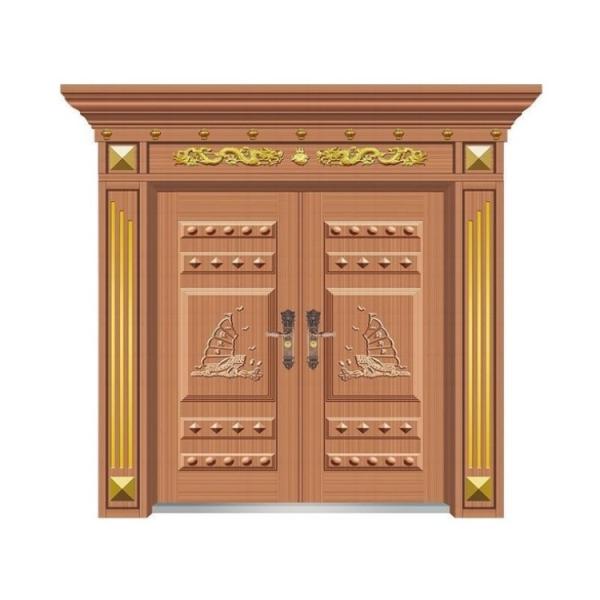 Courtyard Double Door Main Door Matte Modern Front Double Doors