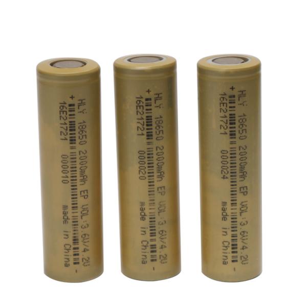 Rechargeable 18650 Lithium Battery 2000mah High Discharge Rate Lithium Ion Battery 48g