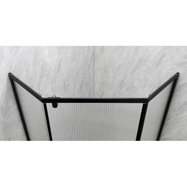 6mm Narrow Reeded Glass With Alum Frame For Modern And Stylish Bathroom