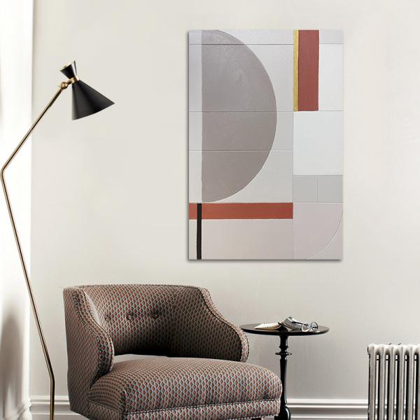 Hand Painted Colorful Textured Artwork Modern Geometric Oil Painting of Animal for Home Decoration Wall Hanging