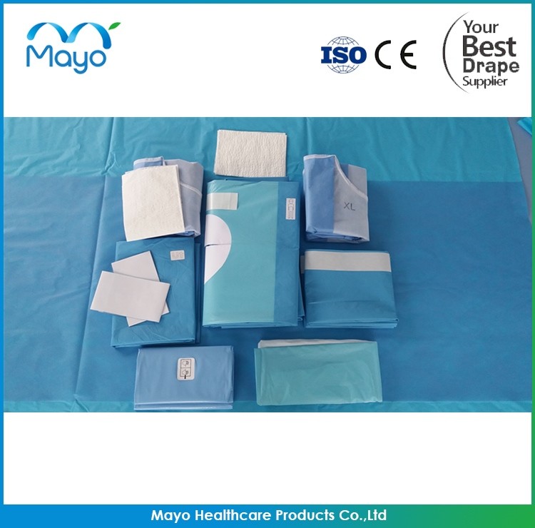 Простерилизованное Nonwoven бедро задрапировывает Fenestrated пакета устранимое стерильное задрапировывает
