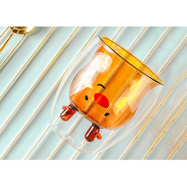 Олени двойного слоя домочадца персонализировали стеклянной логотип чашки 240ml подгонянный емкостью