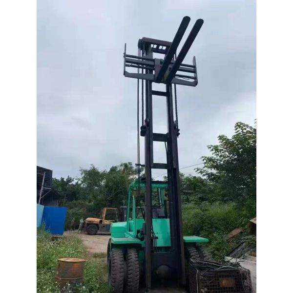 Heavy Lifting Used Mitsubishi 10 Ton Diesel Forklift FD100 Pneumatic Tire 10000kg Capacity Second Hand Industrial Forkli