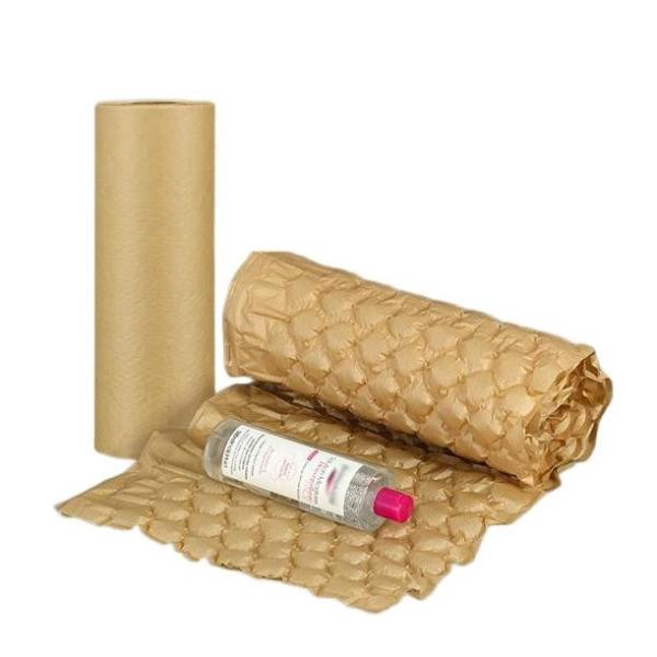 Biodegradable Paper Kraft Bubble Wrap Roll For Packaging ODM