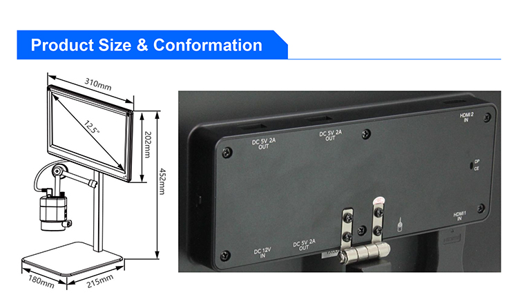 3.6x - микроскоп A36.4970 39.4x 2.0m Sony Cmos цифров оптически