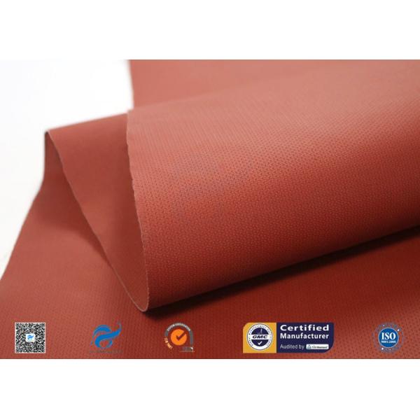 260℃ Silicone Coated Fiberglass Fabric / Red Non Toxic Fire Barrier Fabric