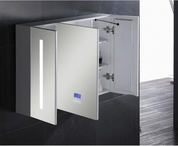 Single Door Ss  Bathroom Vanity LED Mirror Cabinet / Illuminated Wall Cabinets