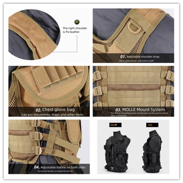 600D Camouflage Hunting Tactical Vest Breathable Army Combat Vest