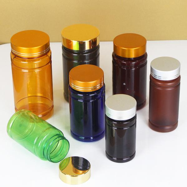 Pharmaceutical Packaging Tablet Medicine Bottle with Tamper-Proof Cap Label BPA Free Empty PetBrown Plastic Pill Bottle Seal