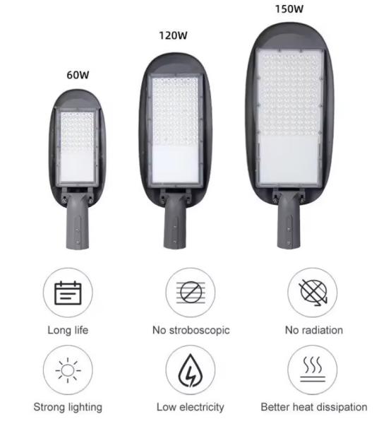 LED Integrated Street Lamp Head New Rural Outdoor High-Light Household Waterproof High-Pole Light Market Power Dob Road