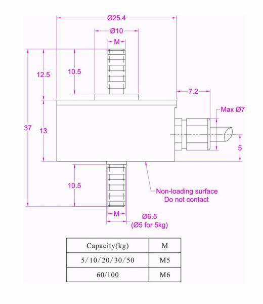 Tension Load Cell 50kg Force Measurement 500N Tension Force Sensor 100lb