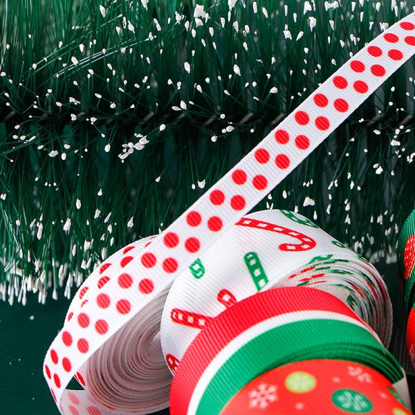 School Occasion MSD Christmas Printed Ribbon Heat Transfer Polyester Ribbon for Holiday Decoration