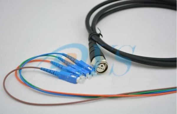 4 Core Male Fiber Optic Cable Assemblies / Outdoor Cable Assembly